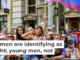 Crowds gather for a Pride march in New York in June 2026. New research shows that the boundaries of heterosexuality are changing for young women. Roy Rochlin/Getty Images